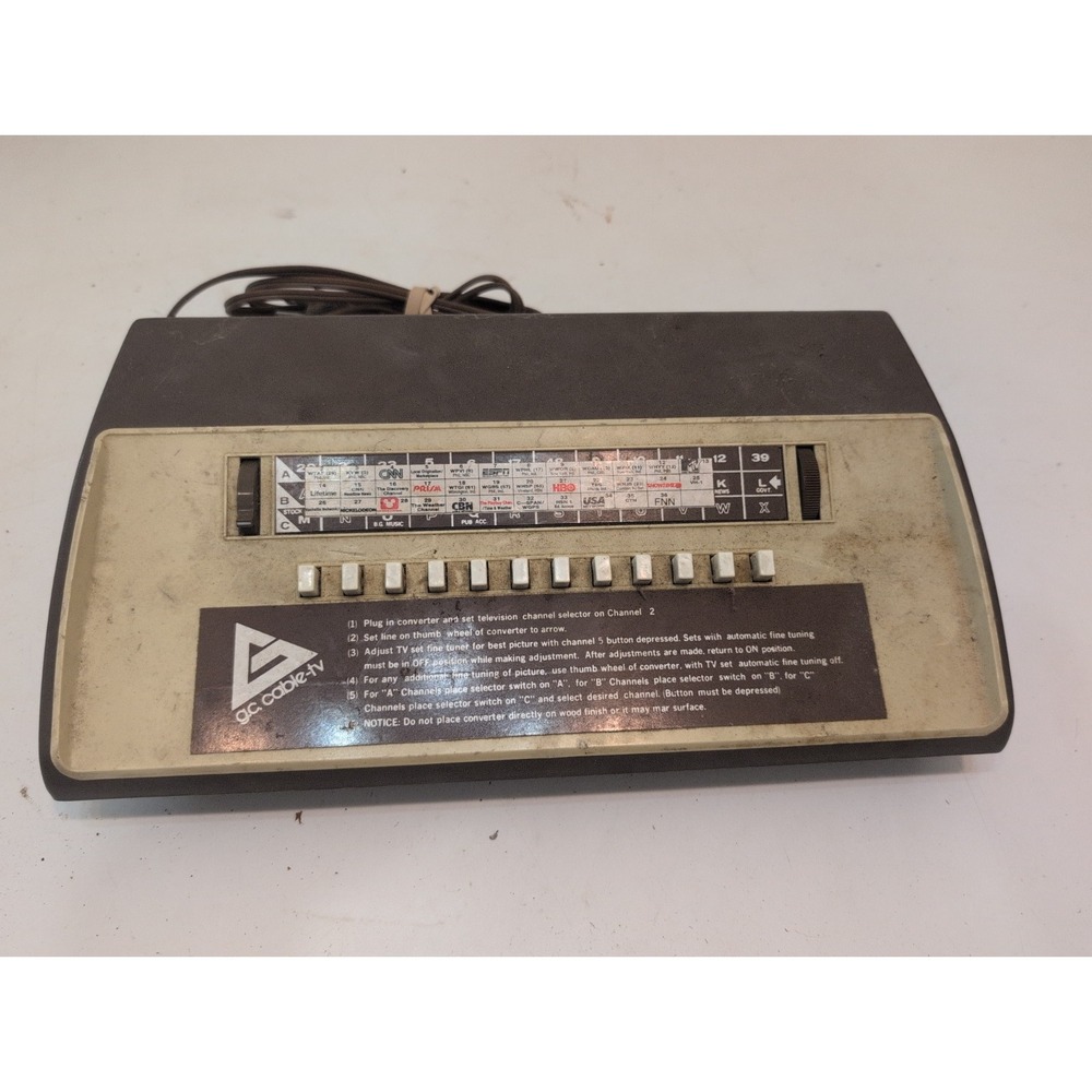 JERROLD CATV Cable Converter Switch Starcom 36 SX-2 Vintage